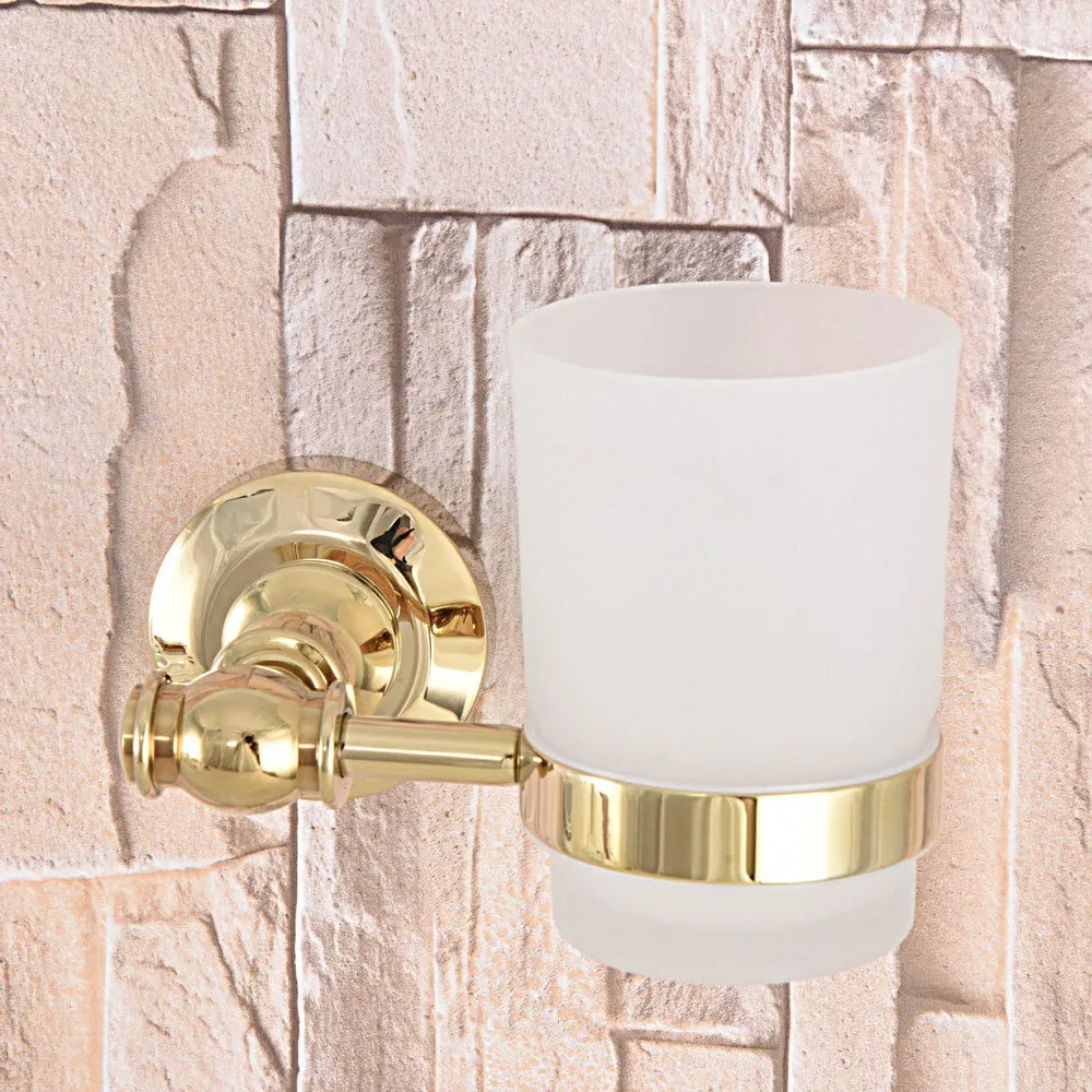 Wall Mounted Cup & Holders Gold Color Brass Cups Toothbrush Holder Bath Hardware Sets Single Cup Holder zba309
Wall Mounted Cup & Holders Gold Color Brass Cups Toothbrush Holder Bath Hardware Sets Single Cup Holder zba309