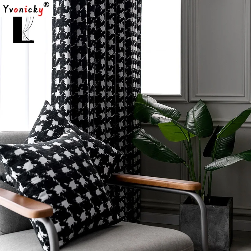 Vintage Houndstooth Curtains Nordic Chenille Jacquard Velvet Blackout Curtains for Living Room Bedroom Dining Window Drapes
Vintage Houndstooth Curtains Nordic Chenille Jacquard Velvet Blackout Curtains for Living Room Bedroom Dining Window Drapes