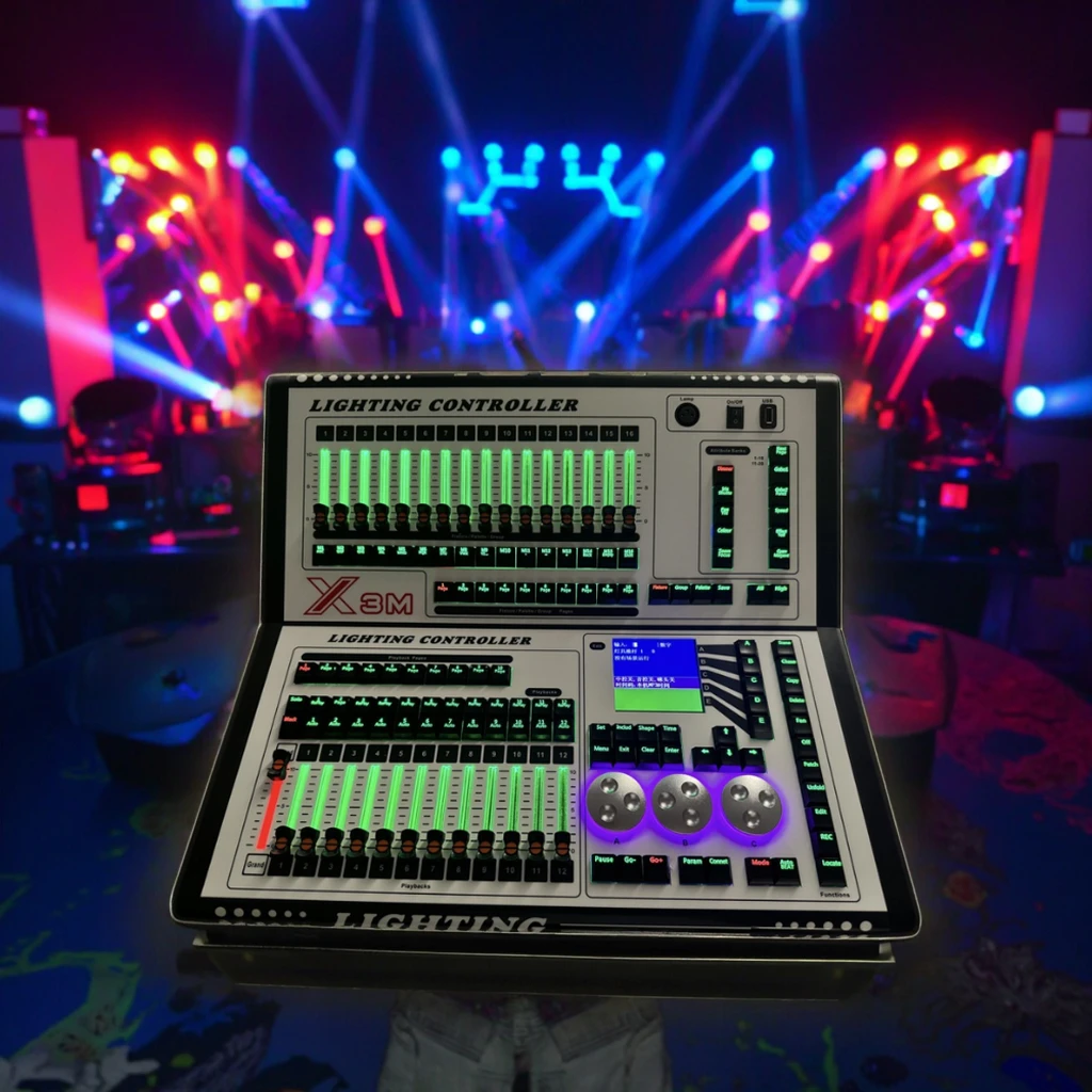 Guangzhou X3M Console Stage Lighting Controller With Art Net Port And RDM And Midi Function For Disco Live Broadcast Room Bar
Guangzhou X3M Console Stage Lighting Controller With Art Net Port And RDM And Midi Function For Disco Live Broadcast Room Bar