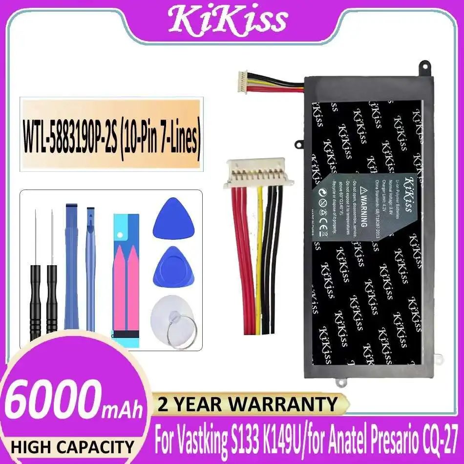 Battery Wtl-5883190P-2S 10-Pin 7-Lines For Vastking S133 K149U For Axioo Mybook Pro P421 For Anatel For Presario CQ-27 5883190P
Battery Wtl-5883190P-2S 10-Pin 7-Lines For Vastking S133 K149U For Axioo Mybook Pro P421 For Anatel For Presario CQ-27 5883190P
