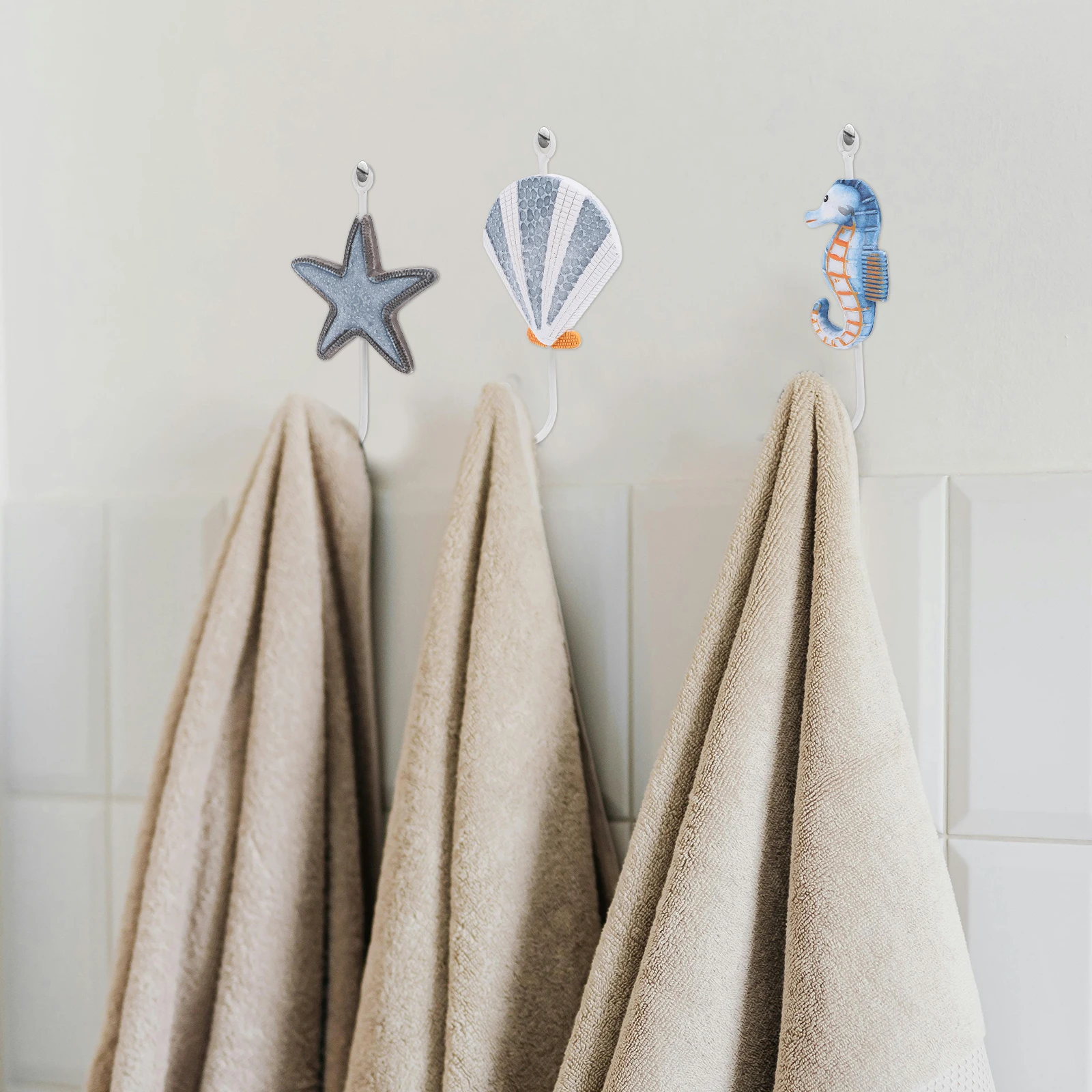 3 Pcs Mediterranean Style Hooks Set 9 Seahorse Shell Wall Mount Coat Hooks for Bath Kitchen Decor Storage
3 Pcs Mediterranean Style Hooks Set 9 Seahorse Shell Wall Mount Coat Hooks for Bath Kitchen Decor Storage