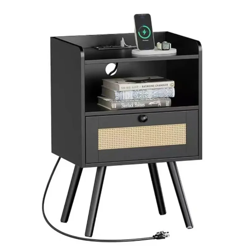 Panel furniture foreign trade customization cross-border rattan Nordic bedside table simple
Panel furniture foreign trade customization cross-border rattan Nordic bedside table simple