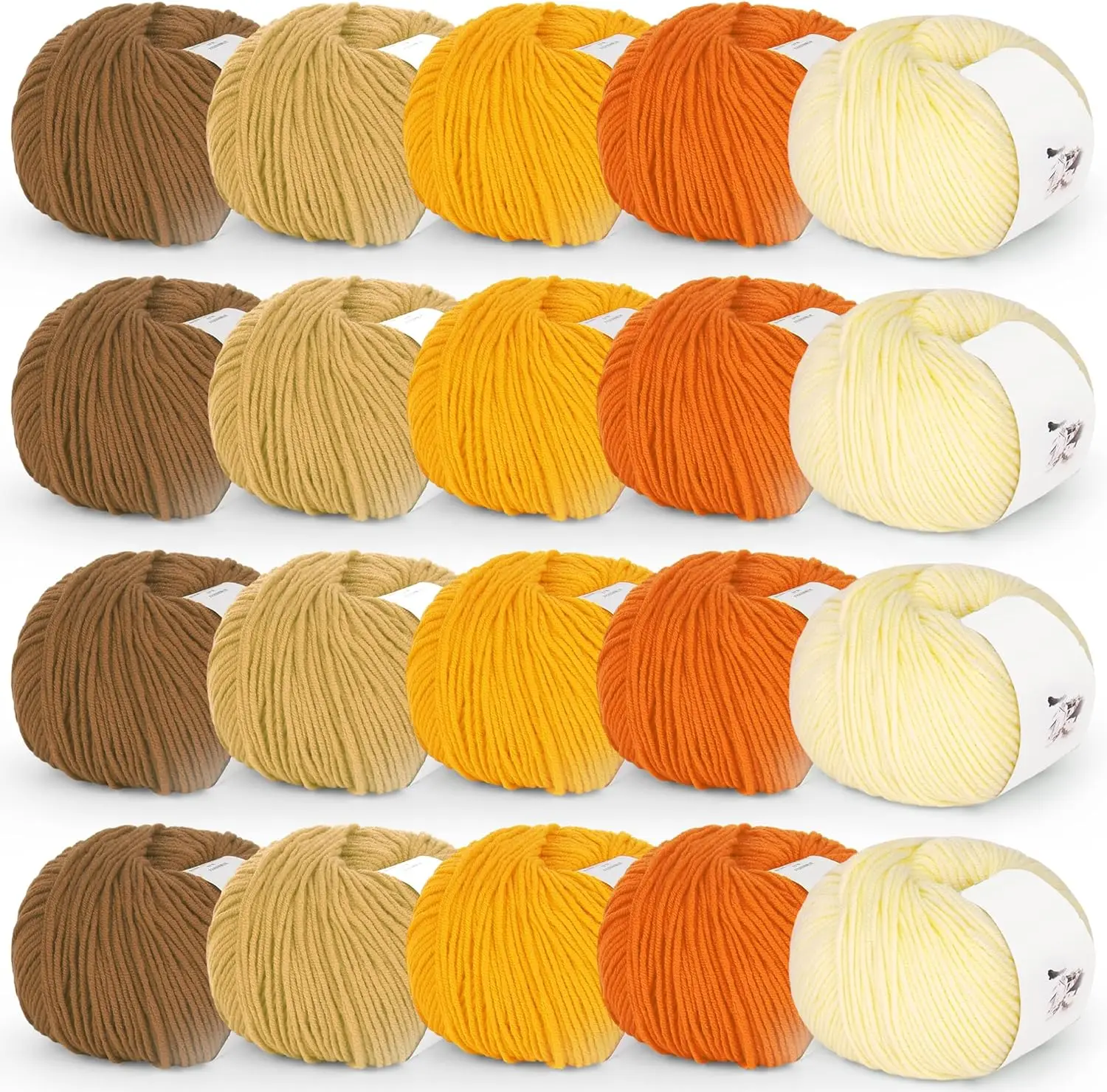 20 Skeins Cotton Yarn for Crocheting - 55% Cotton 45% Acrylic DK Light Super Soft Starter Kit for Colorful Craft
20 Skeins Cotton Yarn for Crocheting - 55% Cotton 45% Acrylic DK Light Super Soft Starter Kit for Colorful Craft