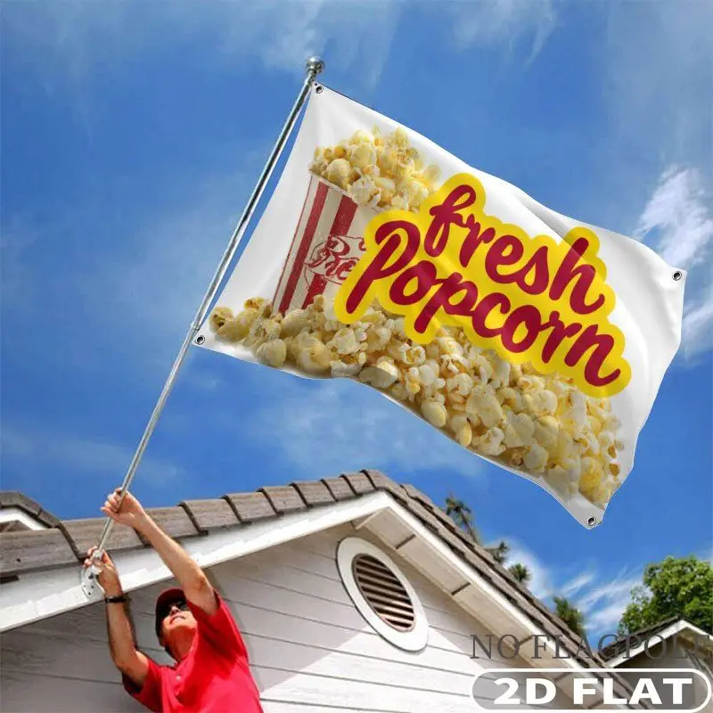 1pc Single Side 2D FLAT Printing Fresh Popcorn Bucket Pattern Flag Banner, Durable Polyester, Suitable for Outdoor Decor
1pc Single Side 2D FLAT Printing Fresh Popcorn Bucket Pattern Flag Banner, Durable Polyester, Suitable for Outdoor Decor
