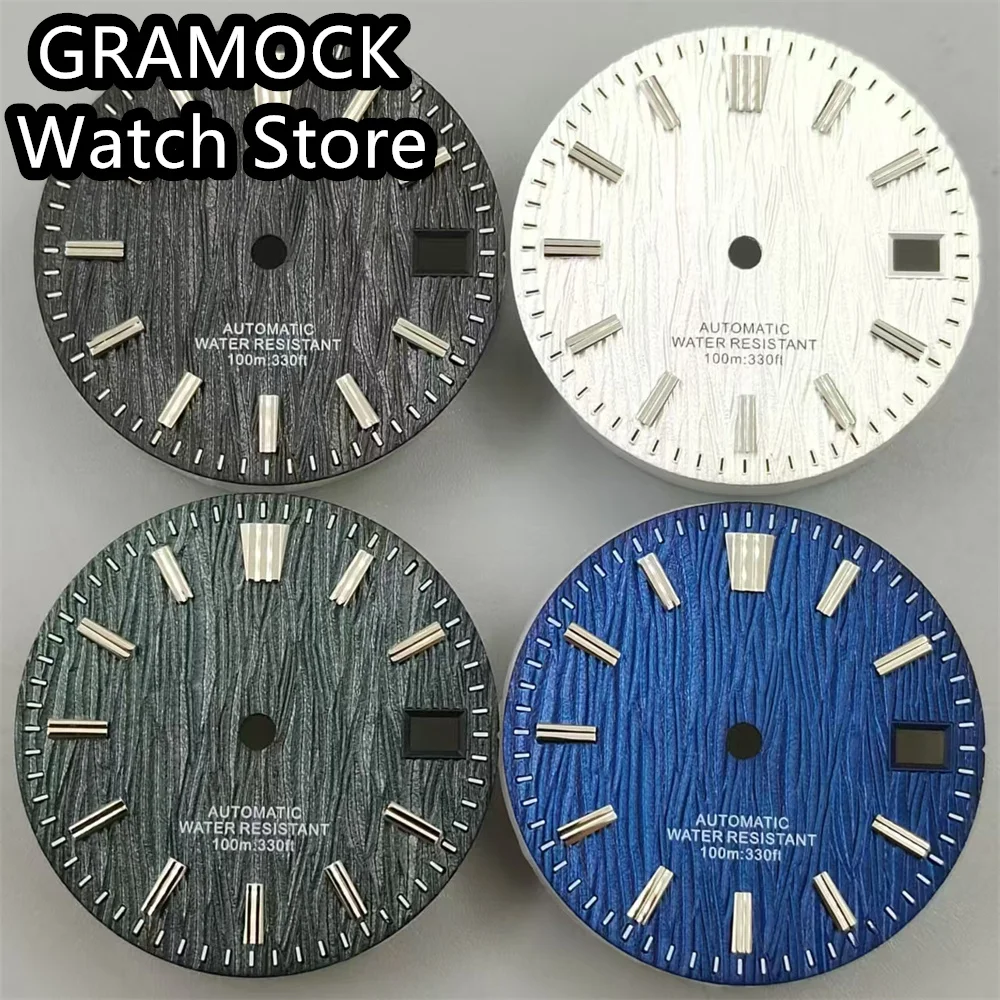 GRAMOCK 29 мм стерильный циферблат с текстурой кори, черный, белый, темно-зеленый, синий циферблат, подходит для NH35, аксессуары для модификации часов
GRAMOCK 29 мм стерильный циферблат с текстурой кори, черный, белый, темно-зеленый, синий циферблат, подходит для NH35, аксессуары для модификации часов