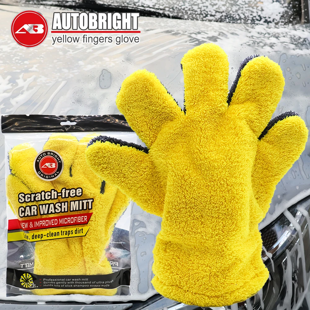 AUTOBRIGHT 5-пальцевая перчатка из микрофибры, варежка для мойки автомобилей, без царапин, ультравпитывающая детализация и полная чистка деталей автомобиля, инструменты
AUTOBRIGHT 5-пальцевая перчатка из микрофибры, варежка для мойки автомобилей, без царапин, ультравпитывающая детализация и полная чистка деталей автомобиля, инструменты
