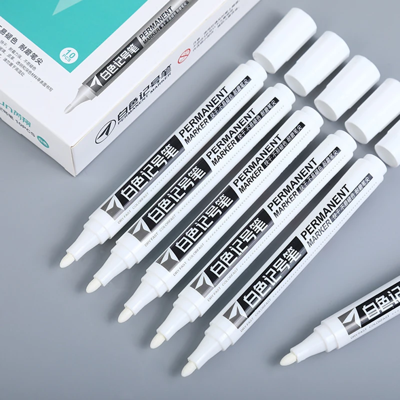 5pcs Oily Waterproof White Marker Pen Permanent Paint Pen Graffiti Painting Pens Tire Pen School Supply Stationery Art Brush Pen
5pcs Oily Waterproof White Marker Pen Permanent Paint Pen Graffiti Painting Pens Tire Pen School Supply Stationery Art Brush Pen