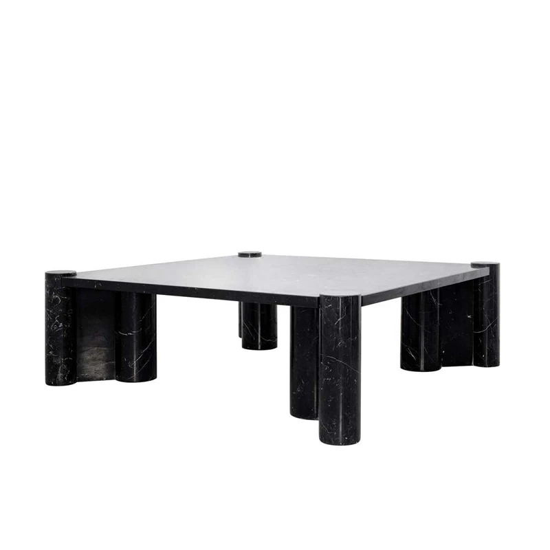Simple natural black and white root marble coffee table villa living room coffee table
Simple natural black and white root marble coffee table villa living room coffee table
