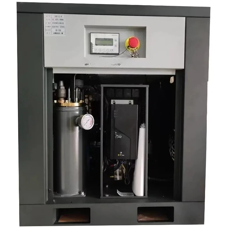 7.5KW 10HP Rotary Screw air Compressor Permanent Magnet Synchronous Frequency 1.2m3/min PM VSD Energy-saving air Compressor
7.5KW 10HP Rotary Screw air Compressor Permanent Magnet Synchronous Frequency 1.2m3/min PM VSD Energy-saving air Compressor