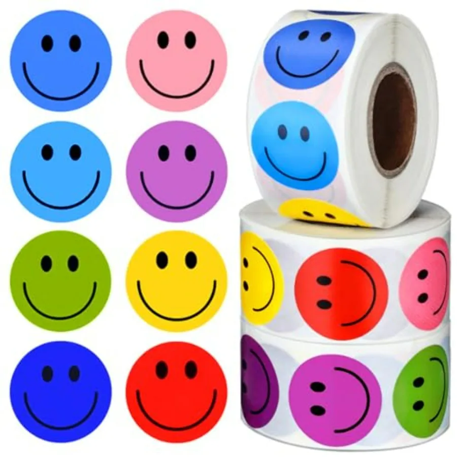 1500 Pcs Smiley Face Stickers Motivational Stickers for Teachers
1500 Pcs Smiley Face Stickers Motivational Stickers for Teachers