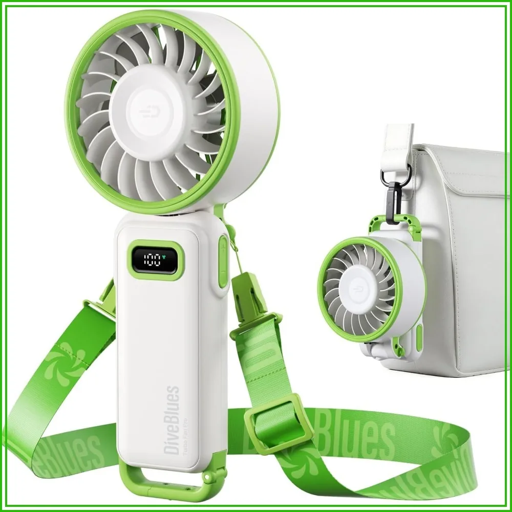 Portable Turbo Fan 7.4m/s High Speed Handheld, 180° Foldable 4-in-1 Personal Fan with Carabiner Clip, Stepless Speed Control USB-C Rechargeable for Travel
Portable Turbo Fan 7.4m/s High Speed Handheld, 180° Foldable 4-in-1 Personal Fan with Carabiner Clip, Stepless Speed Control USB-C Rechargeable for Travel