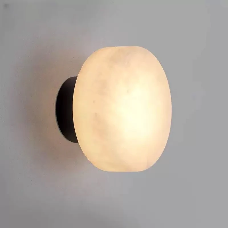 Spanish Natural Round Marble Wall Lamps Corridor Aisle Lamp Modern Light Luxury Home Decor Living Room Bedroom Bedside Wall Lamp
Spanish Natural Round Marble Wall Lamps Corridor Aisle Lamp Modern Light Luxury Home Decor Living Room Bedroom Bedside Wall Lamp