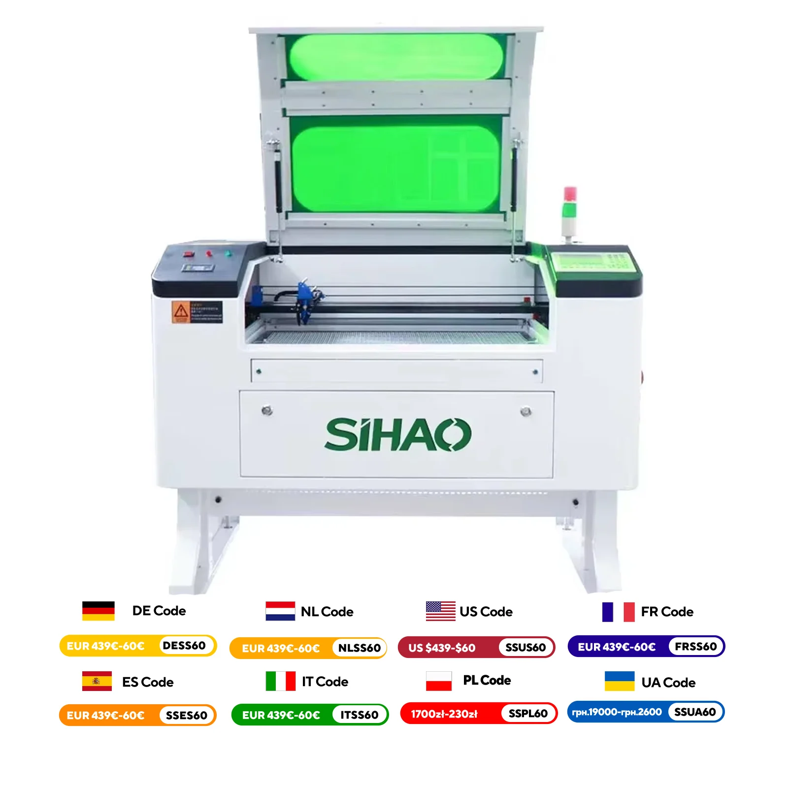 VEVOR 100W CO₂ Laser Engraver & Cutter Safe Operation with LightBurn/AutoCAD Support (Windows/macOS/Linux)
VEVOR 100W CO₂ Laser Engraver & Cutter Safe Operation with LightBurn/AutoCAD Support (Windows/macOS/Linux)