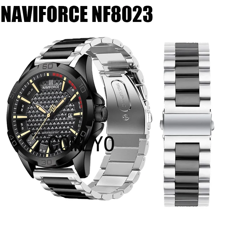 Для NAVIFORCE NF8023 ремешок для часов MEN браслет из нержавеющей стали металлический регулируемый ремешок 22 мм
Для NAVIFORCE NF8023 ремешок для часов MEN браслет из нержавеющей стали металлический регулируемый ремешок 22 мм