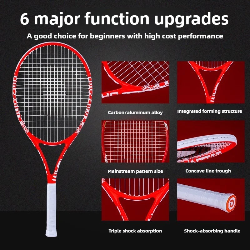 Professional Training Tennis Racket Single Player for Teens College Beginners Oversized Head Carbon Fiber Material Coach
Professional Training Tennis Racket Single Player for Teens College Beginners Oversized Head Carbon Fiber Material Coach
