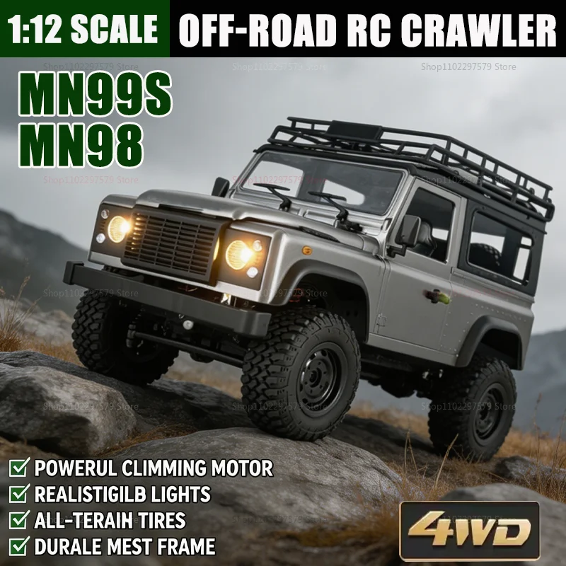 1/12 4WD RC Crawler MN98 MN99s RC Off-Road Truck All Terrain Proportional Throttle Chassi 280 Motor for Kid and Adult Racing Toy
1/12 4WD RC Crawler MN98 MN99s RC Off-Road Truck All Terrain Proportional Throttle Chassi 280 Motor for Kid and Adult Racing Toy