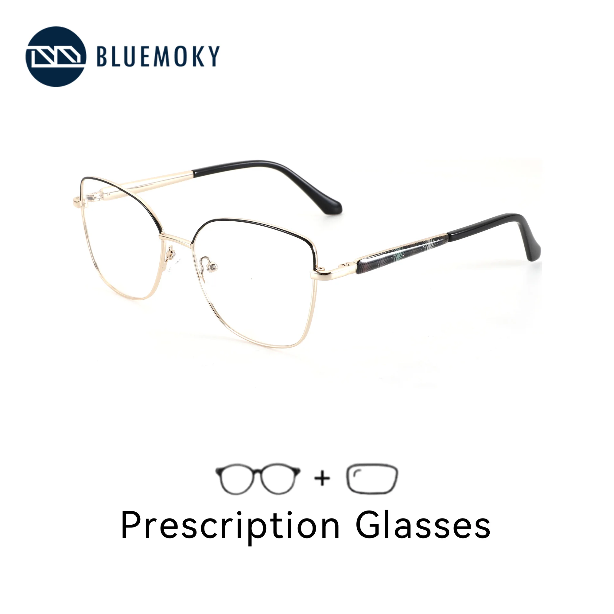 BLUEMOKY S Size Metal Butterfly Prescription Glasses For Women Progressive /Photochromic Optical Lenses With Recipe
BLUEMOKY S Size Metal Butterfly Prescription Glasses For Women Progressive /Photochromic Optical Lenses With Recipe