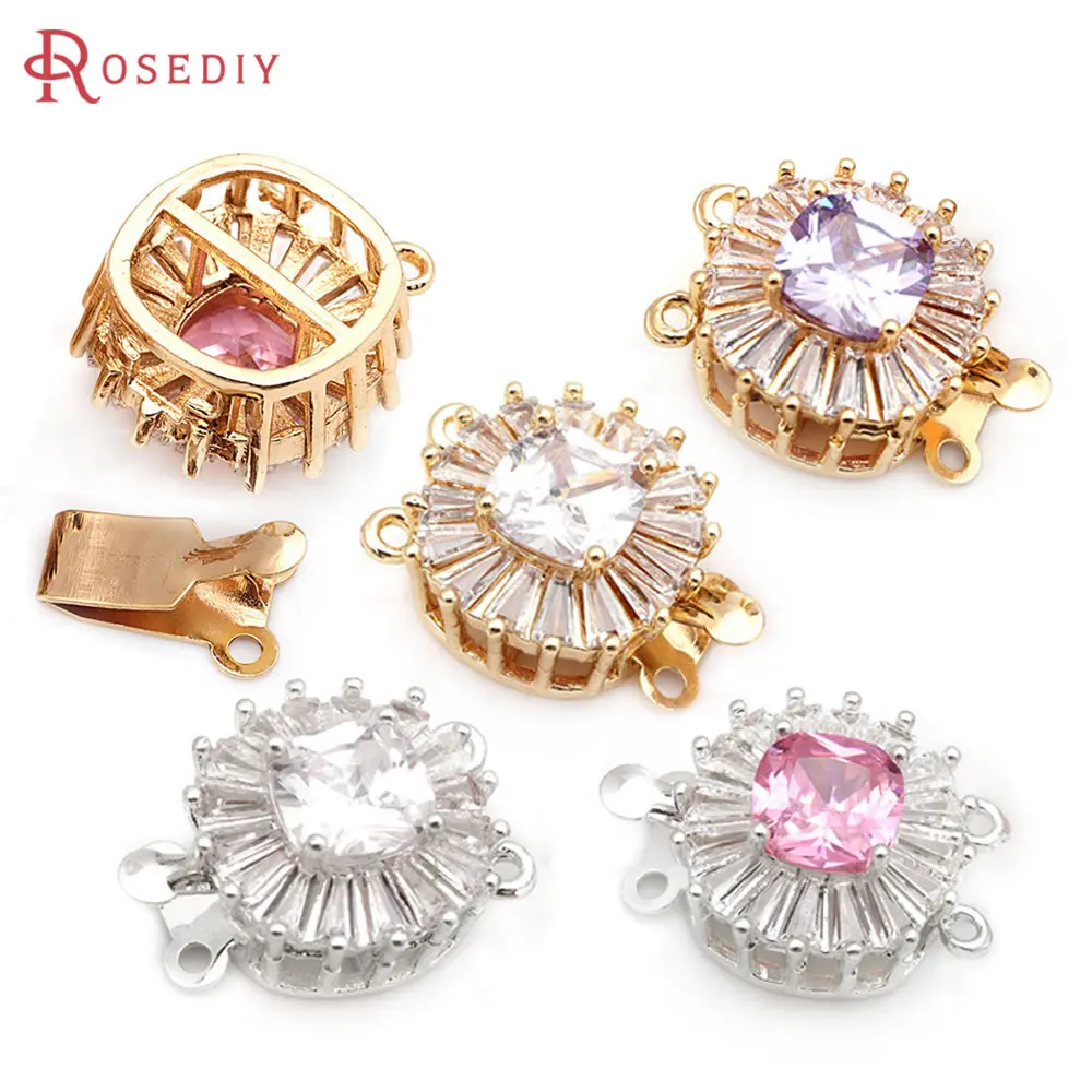 4 Sets 18K Gold Color Brass and Zircon Round Shape 2 Line Necklaces Connect Clasps High Quality Diy Jewelry Making Accessories
4 Sets 18K Gold Color Brass and Zircon Round Shape 2 Line Necklaces Connect Clasps High Quality Diy Jewelry Making Accessories