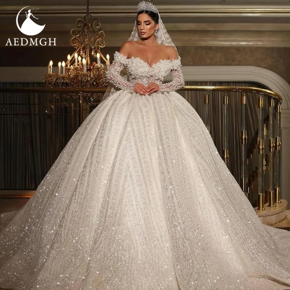 Aedmgh Ball Gown Exquisite Wedding Dresses Sweetheart Off The Shoulder Vestido De Novia Lace Sequined Custom Made Bridal Gowns
Aedmgh Ball Gown Exquisite Wedding Dresses Sweetheart Off The Shoulder Vestido De Novia Lace Sequined Custom Made Bridal Gowns
