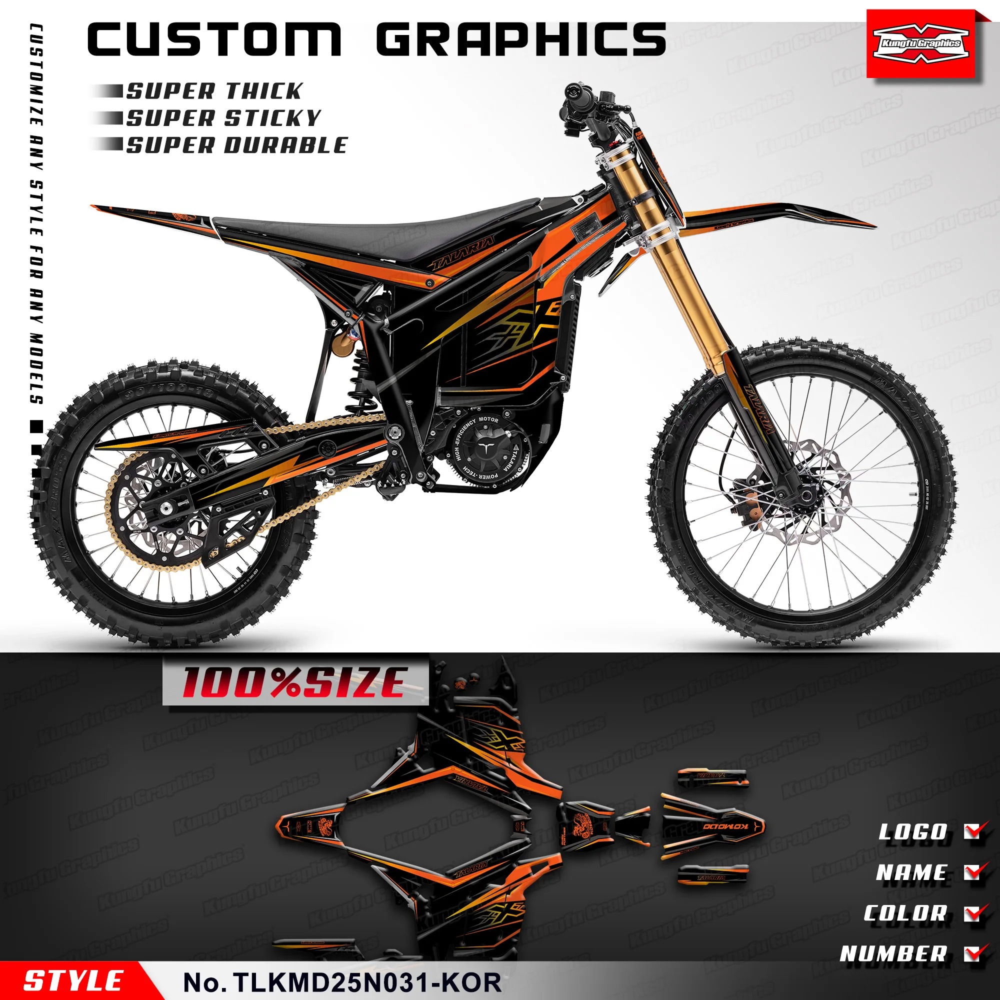 KUNGFU GRAPHICS Motorcycle Stickers Vinyl Decal for TALARIA KOMODO, Decorative, TLKMD25N031-KOR
KUNGFU GRAPHICS Motorcycle Stickers Vinyl Decal for TALARIA KOMODO, Decorative, TLKMD25N031-KOR