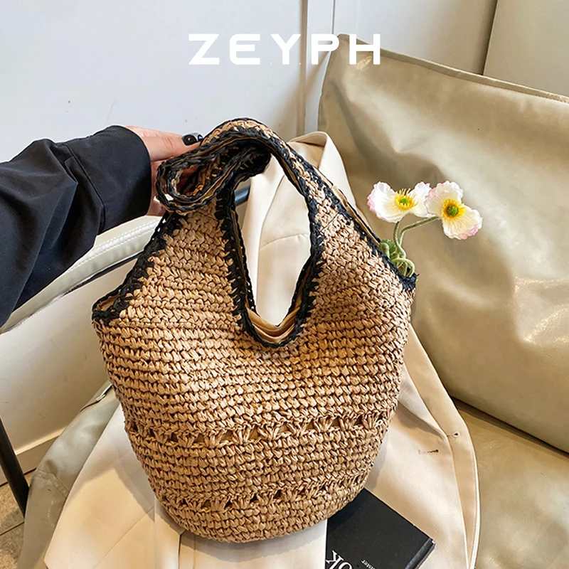 Zeyph French Style Straw Tote Bags for Women 2025 Summer Shoulder Bags Lady Travel Handbags Female Woven Raffia Picnic Beach Ba
Zeyph French Style Straw Tote Bags for Women 2025 Summer Shoulder Bags Lady Travel Handbags Female Woven Raffia Picnic Beach Ba