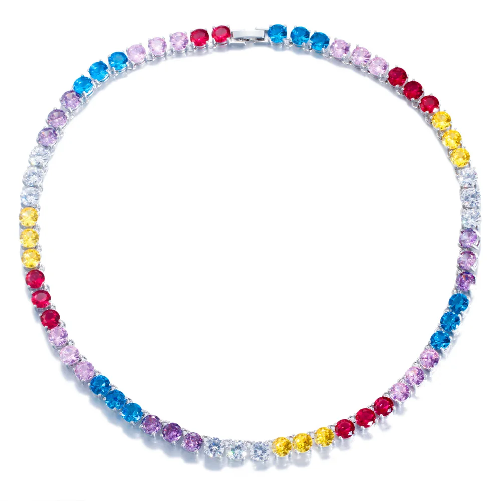ThreeGraces Stunning Colorful Cubic Zirconia Luxury Round CZ Tennis Link Chain Necklace for Women Fashion Party Jewelry PN122
ThreeGraces Stunning Colorful Cubic Zirconia Luxury Round CZ Tennis Link Chain Necklace for Women Fashion Party Jewelry PN122