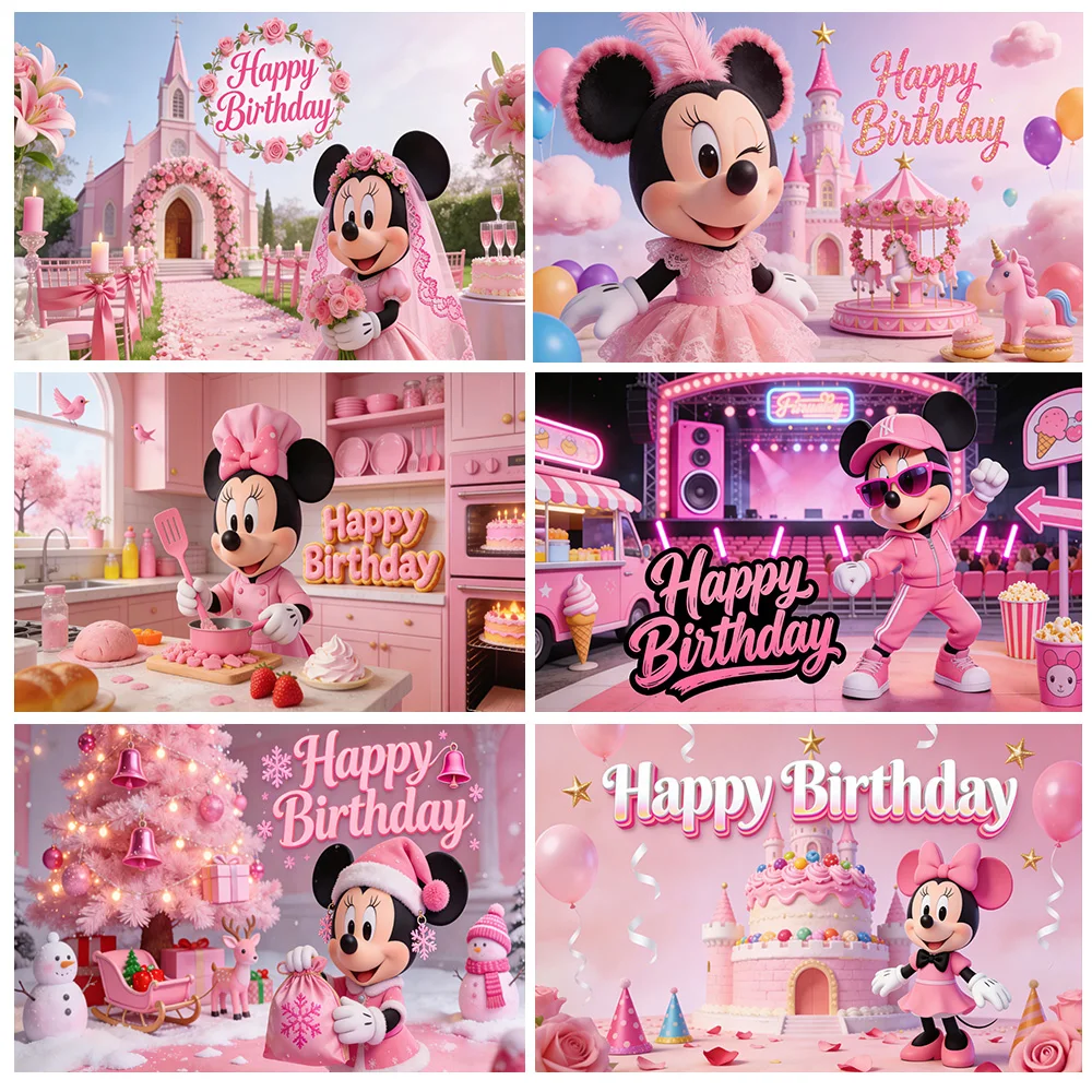 Cartoon Minnie Mouse Theme Birthday Partys Decoration Backdrop Photography Background Baby Shower Supplies Room Children Gifts
Cartoon Minnie Mouse Theme Birthday Partys Decoration Backdrop Photography Background Baby Shower Supplies Room Children Gifts