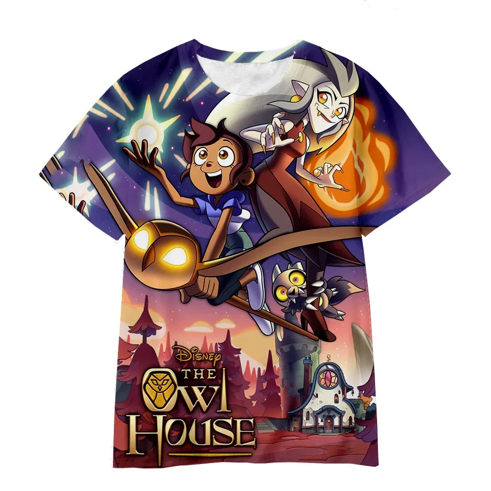 Новинка, футболки Disney с рисунком домика совы, уличная одежда с мультяшным аниме 3D принтом для мужчин и женщин, модная футболка большого размера, Детские футболки, топы, одежда
Новинка, футболки Disney с рисунком домика совы, уличная одежда с мультяшным аниме 3D принтом для мужчин и женщин, модная футболка большого размера, Детские футболки, топы, одежда