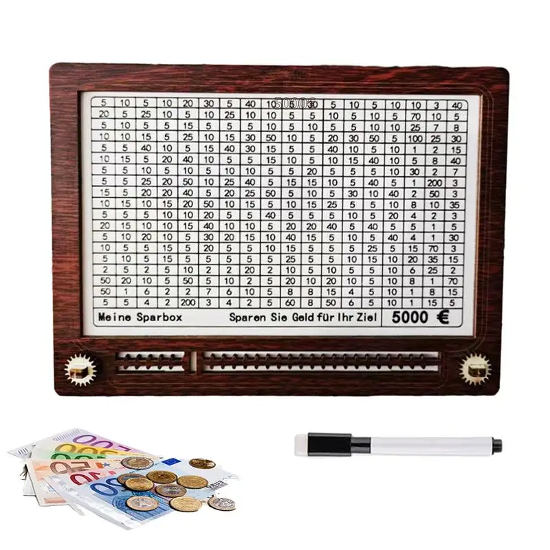 Wooden Money Bank Saving Planner With Pen Reusable Retro Creative TV Shaped Wood Bank Savings Box For Travel Vacation Trip Gift
Wooden Money Bank Saving Planner With Pen Reusable Retro Creative TV Shaped Wood Bank Savings Box For Travel Vacation Trip Gift