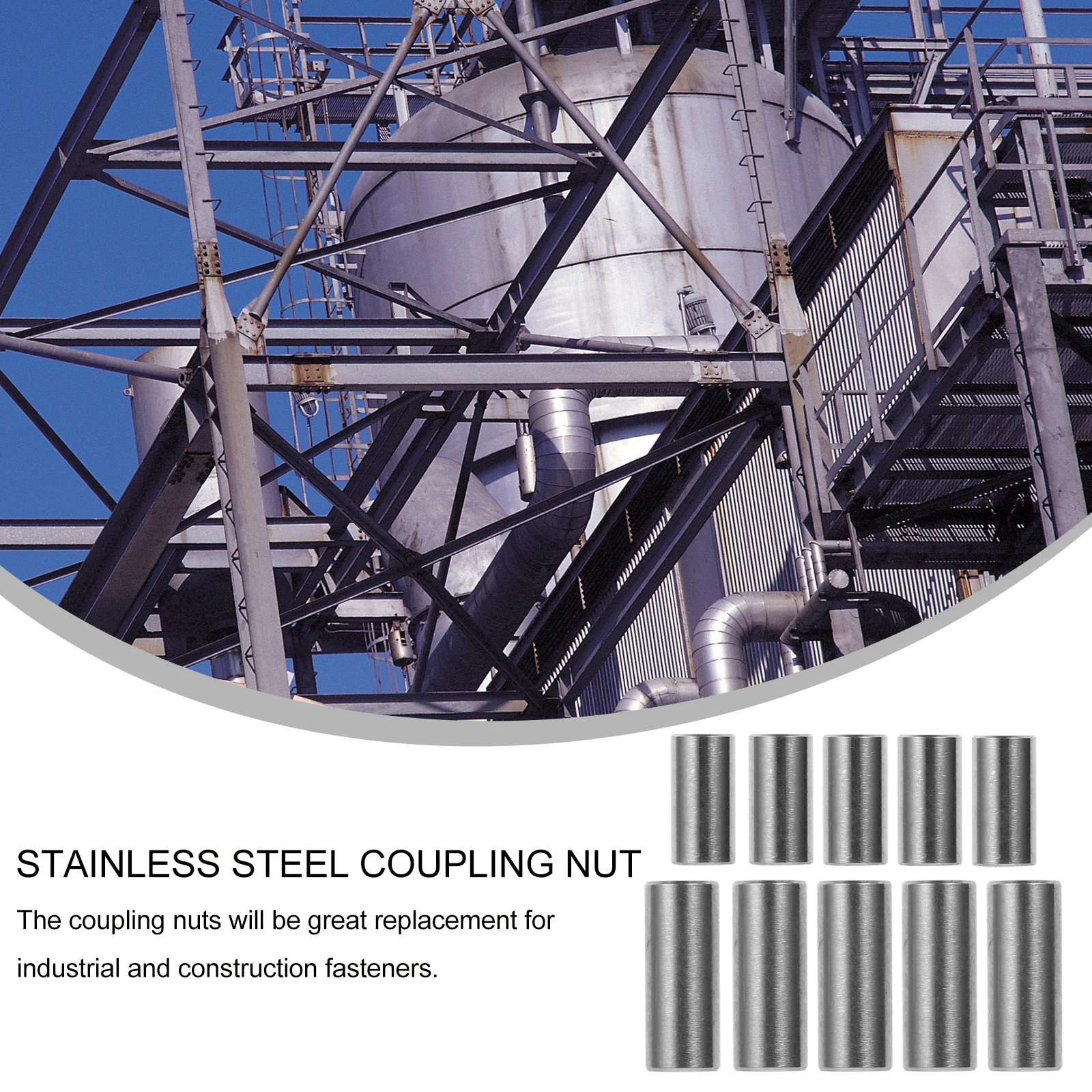 Extended Round Coupling Nut Stainless Steel Full Thread Female Connector For Threaded Rod Bar Sleeve Coupling Corrosion
Extended Round Coupling Nut Stainless Steel Full Thread Female Connector For Threaded Rod Bar Sleeve Coupling Corrosion