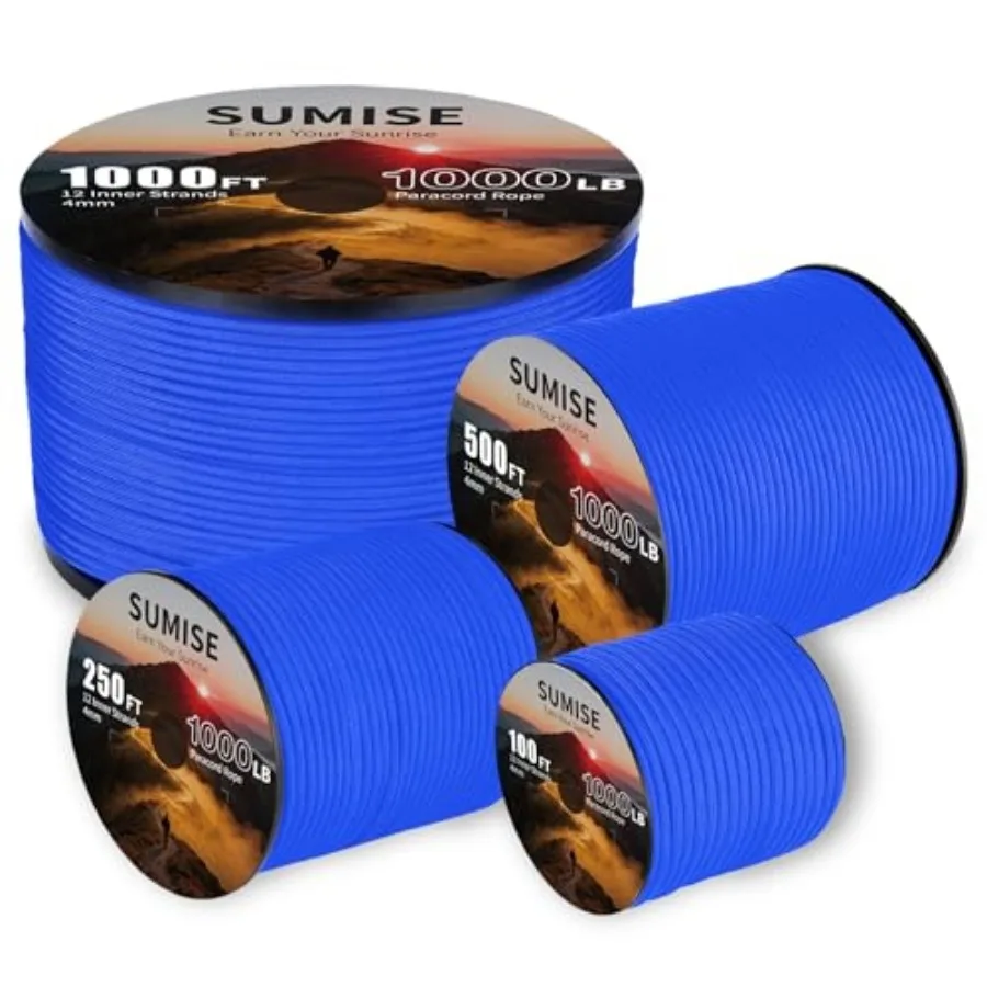 Paracord Rope 1000lb, 5/32 in 4mm,12 Strand Parachute Cord for Camping Hiking Fishing Hunting, All Spool, DIY Bracelets, Type I
Paracord Rope 1000lb, 5/32 in 4mm,12 Strand Parachute Cord for Camping Hiking Fishing Hunting, All Spool, DIY Bracelets, Type I