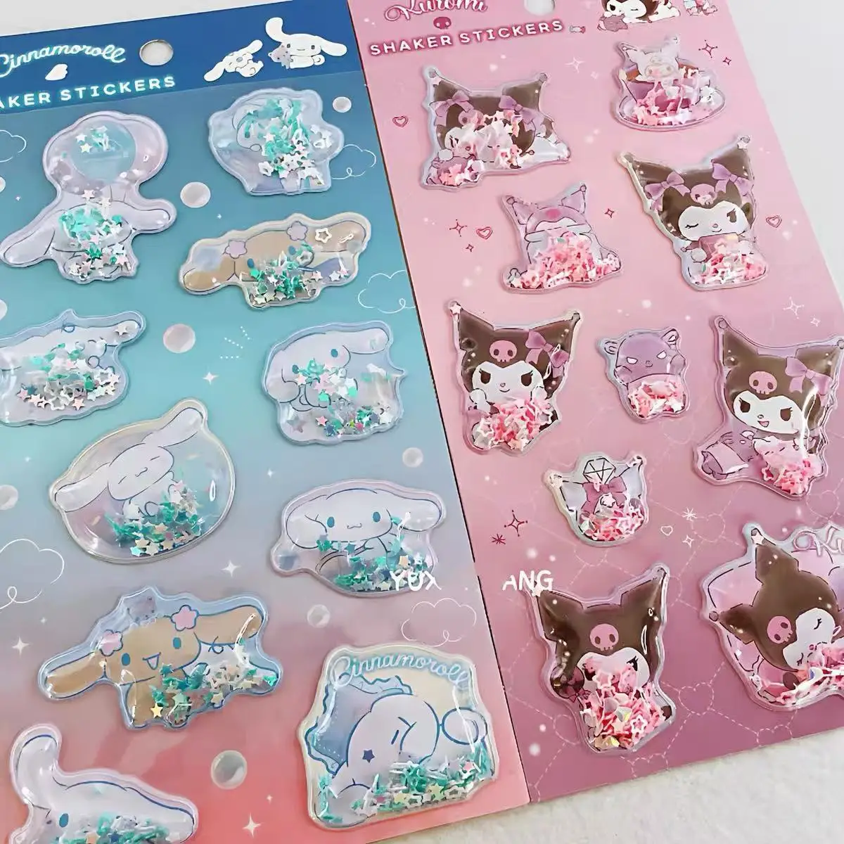 Sanrio KUROMI Cinnamoroll Bubble Stars Flowing Sand Old-school Shaking Music Stickers Student Stationery Supplies DIY Stickers
Sanrio KUROMI Cinnamoroll Bubble Stars Flowing Sand Old-school Shaking Music Stickers Student Stationery Supplies DIY Stickers