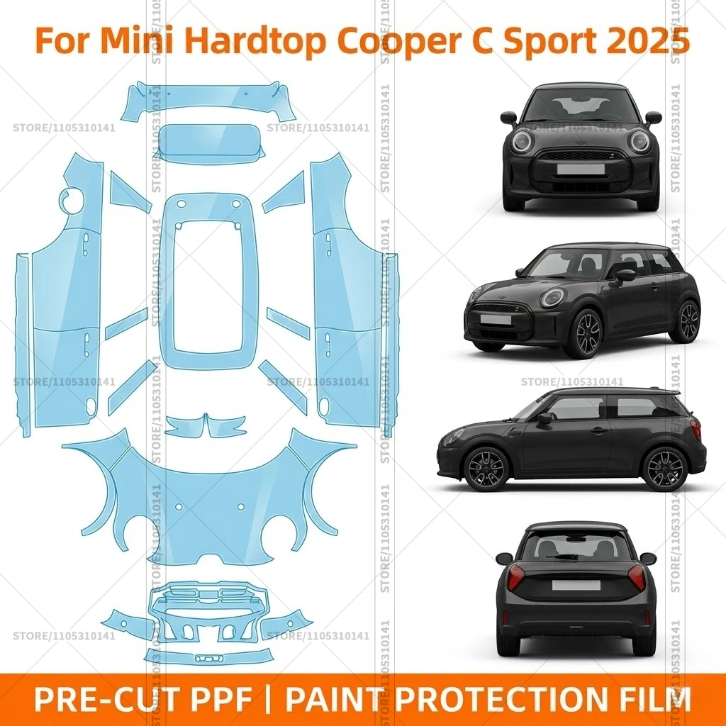 Pre-Cut Paint Protection Film PPF Transparent Bumper Protector Automotive Clear Bra Car Film For Mini Hardtop Cooper C Sport2025
Pre-Cut Paint Protection Film PPF Transparent Bumper Protector Automotive Clear Bra Car Film For Mini Hardtop Cooper C Sport2025