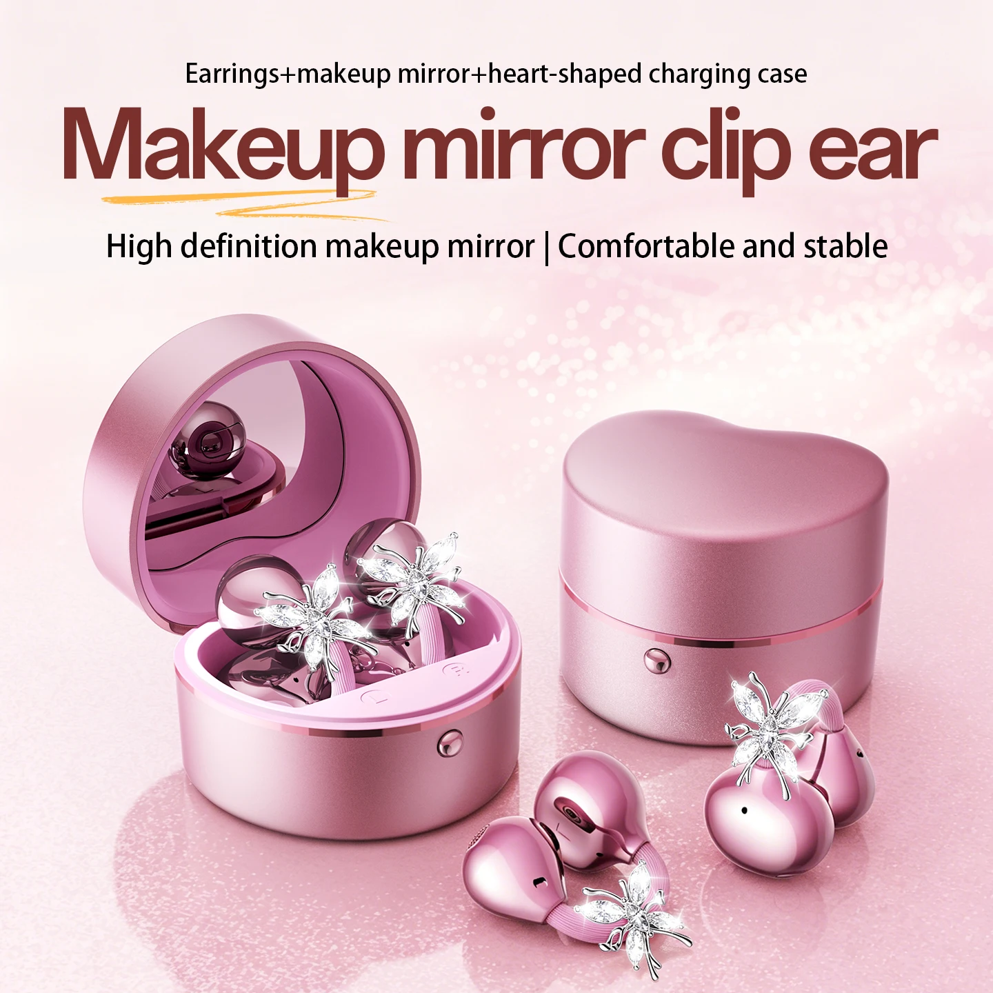 Butterfly Decor Bluetooth 5.4 Earbuds, Heart Case With Mirror, Long Standby Fashion Earphones For Couple Gifts
Butterfly Decor Bluetooth 5.4 Earbuds, Heart Case With Mirror, Long Standby Fashion Earphones For Couple Gifts