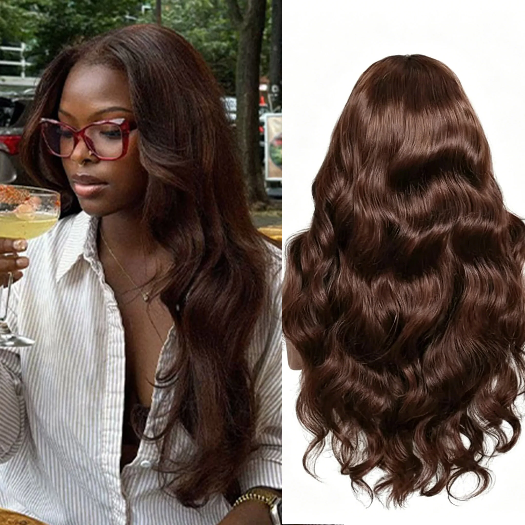Chocolate Brown Body Wave HD Transparent Lace Front Wig 13x4 13x6 180% 200% Density 16-40 Inch Virgin Human Hair Pre Plucked Bleached Knots Glueless Wigs For Women
Chocolate Brown Body Wave HD Transparent Lace Front Wig 13x4 13x6 180% 200% Density 16-40 Inch Virgin Human Hair Pre Plucked Bleached Knots Glueless Wigs For Women