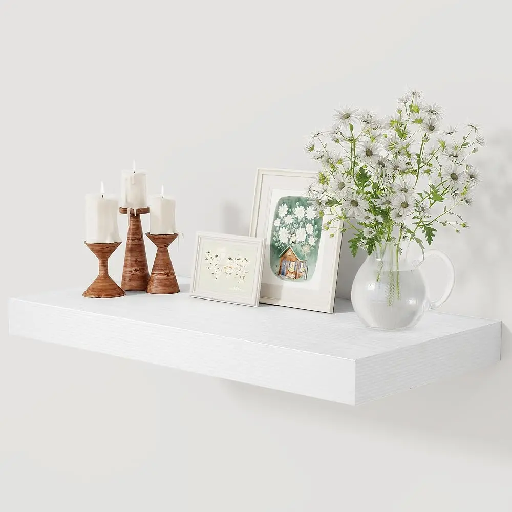 12 H Deep White Floating Shelves, 24 X 12 Floating Shelf For Books, Rustic Wood Deep Wall Shelves For Home Storage & Display,
12 H Deep White Floating Shelves, 24 X 12 Floating Shelf For Books, Rustic Wood Deep Wall Shelves For Home Storage & Display,