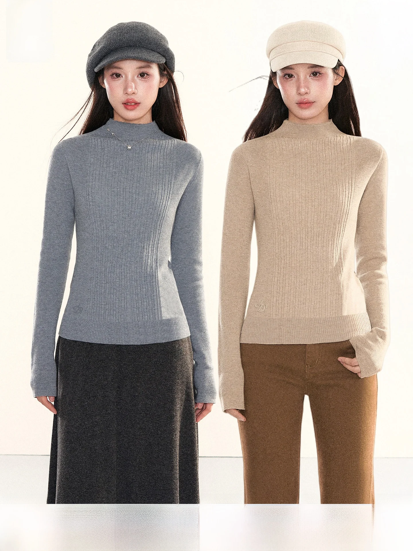 Женский облегающий вязаный свитер с высоким воротником, утягивающий талию, модный базовый слой для повседневной носки ANDYET AD
Женский облегающий вязаный свитер с высоким воротником, утягивающий талию, модный базовый слой для повседневной носки ANDYET AD