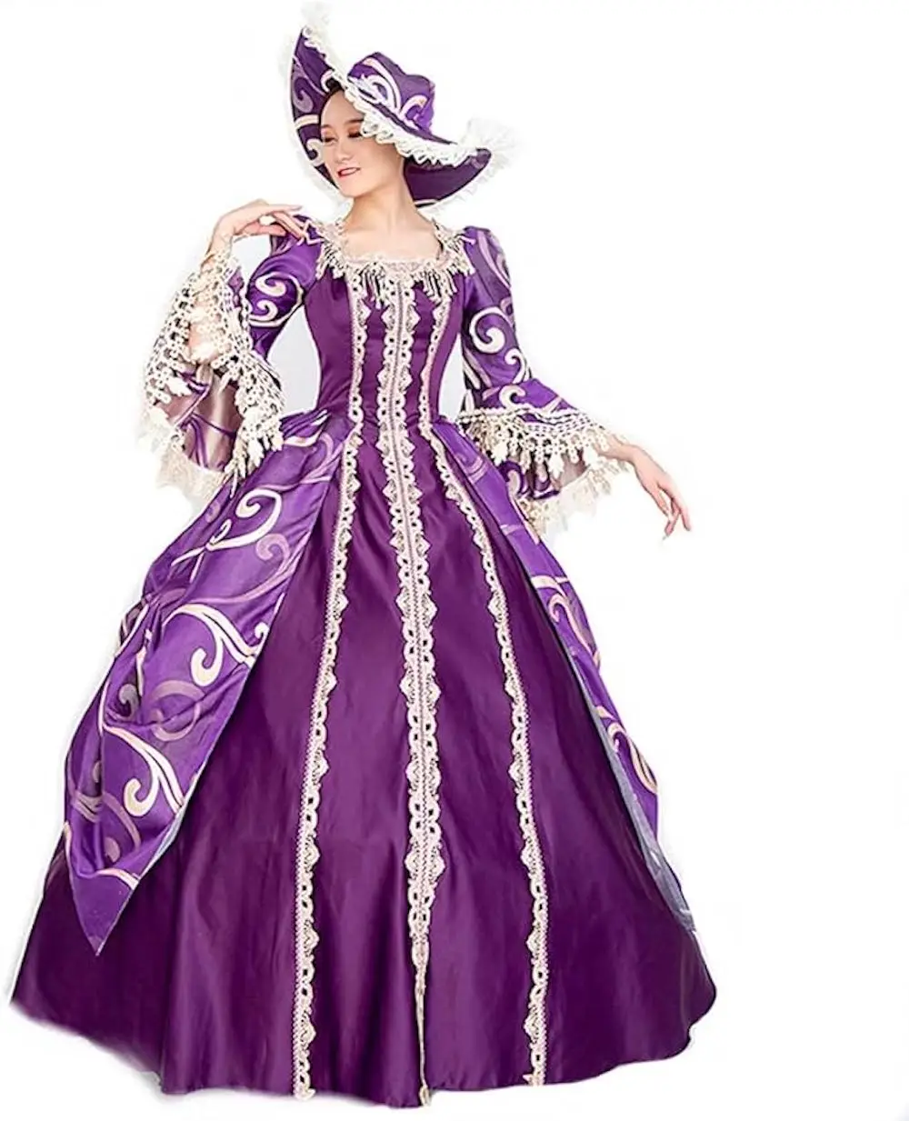 Victorian Baroque Marie Antoinette Dress for Women - Rococo Renaissance Ball Gown with Intricate Lace and Corset Detail
Victorian Baroque Marie Antoinette Dress for Women - Rococo Renaissance Ball Gown with Intricate Lace and Corset Detail