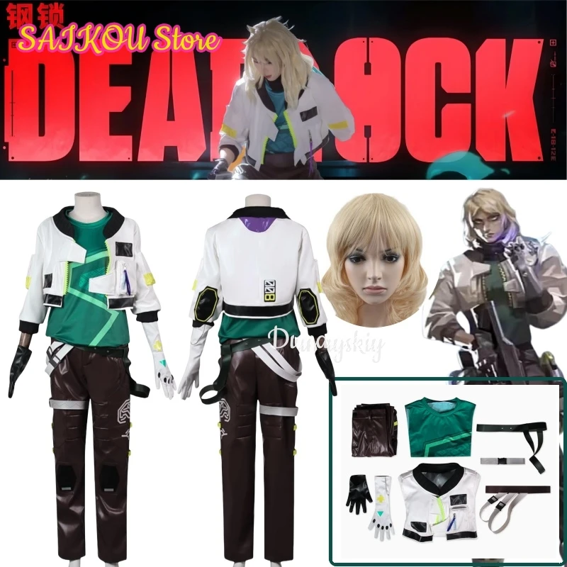 Anime Game Valorant Deadlock Cosplay Costume Adult Women Men Fantasy Outfits Female Halloween Carnival Party Clothes Wigs Jacket
Anime Game Valorant Deadlock Cosplay Costume Adult Women Men Fantasy Outfits Female Halloween Carnival Party Clothes Wigs Jacket