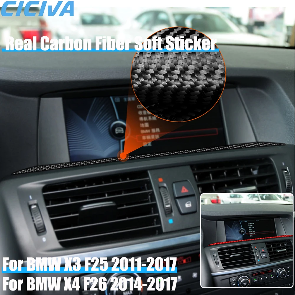 Real Carbon Fiber Car Accessories Dashboard Screen Decorative Panel Cover Soft Sticker For BMW X3 F25 2011-2017 X4 F26 2014-2017
Real Carbon Fiber Car Accessories Dashboard Screen Decorative Panel Cover Soft Sticker For BMW X3 F25 2011-2017 X4 F26 2014-2017
