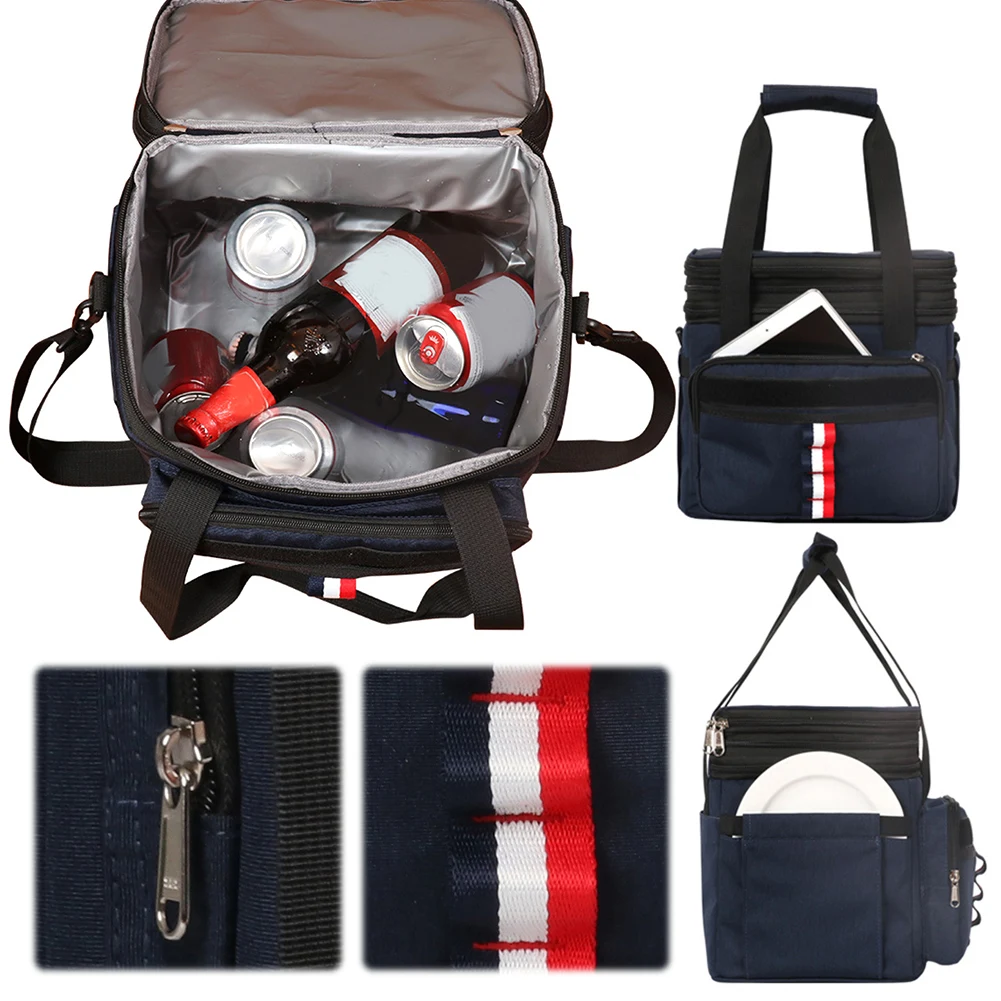 20L Insulated Cooler Bag Dual Compartments Expandable Food Bag Large Capacity Portable Insulation Handbag for Men Women
20L Insulated Cooler Bag Dual Compartments Expandable Food Bag Large Capacity Portable Insulation Handbag for Men Women