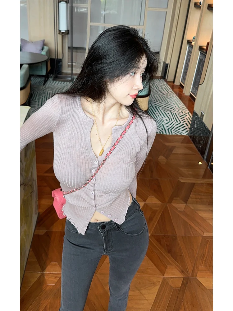 Slim Fit Long Sve Knitted Open Cardigan f Collar Thin Sle Women's Korean Version Base irt Matou Commute Sle Sprin...
Slim Fit Long Sve Knitted Open Cardigan f Collar Thin Sle Women's Korean Version Base irt Matou Commute Sle Sprin...