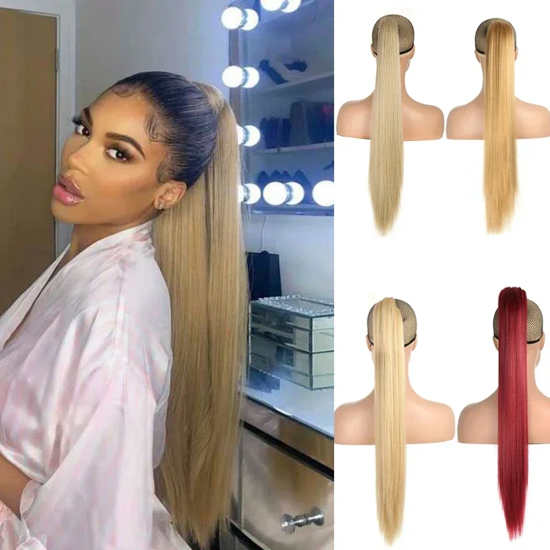 Long Synthetic Straight Ponytail Hair Extensions 24 Inch Claw on Ponytail Fake Hair for Women Ombre Blonde Hairpiece Fake Tail
Long Synthetic Straight Ponytail Hair Extensions 24 Inch Claw on Ponytail Fake Hair for Women Ombre Blonde Hairpiece Fake Tail
