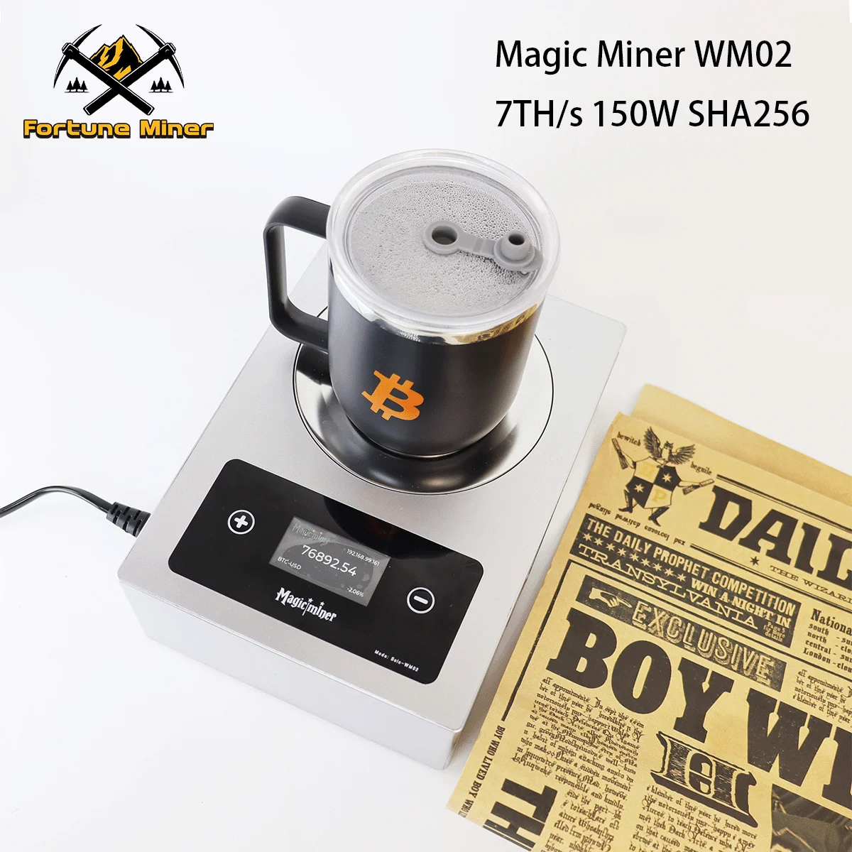 NEW Bitcoin Miner Magic Miner WM02 7TH/s 150W SHA256 WiFi Lucky Miner Solo BTC Crypto Mining Heater Desk Cup Warmer Home Office
NEW Bitcoin Miner Magic Miner WM02 7TH/s 150W SHA256 WiFi Lucky Miner Solo BTC Crypto Mining Heater Desk Cup Warmer Home Office