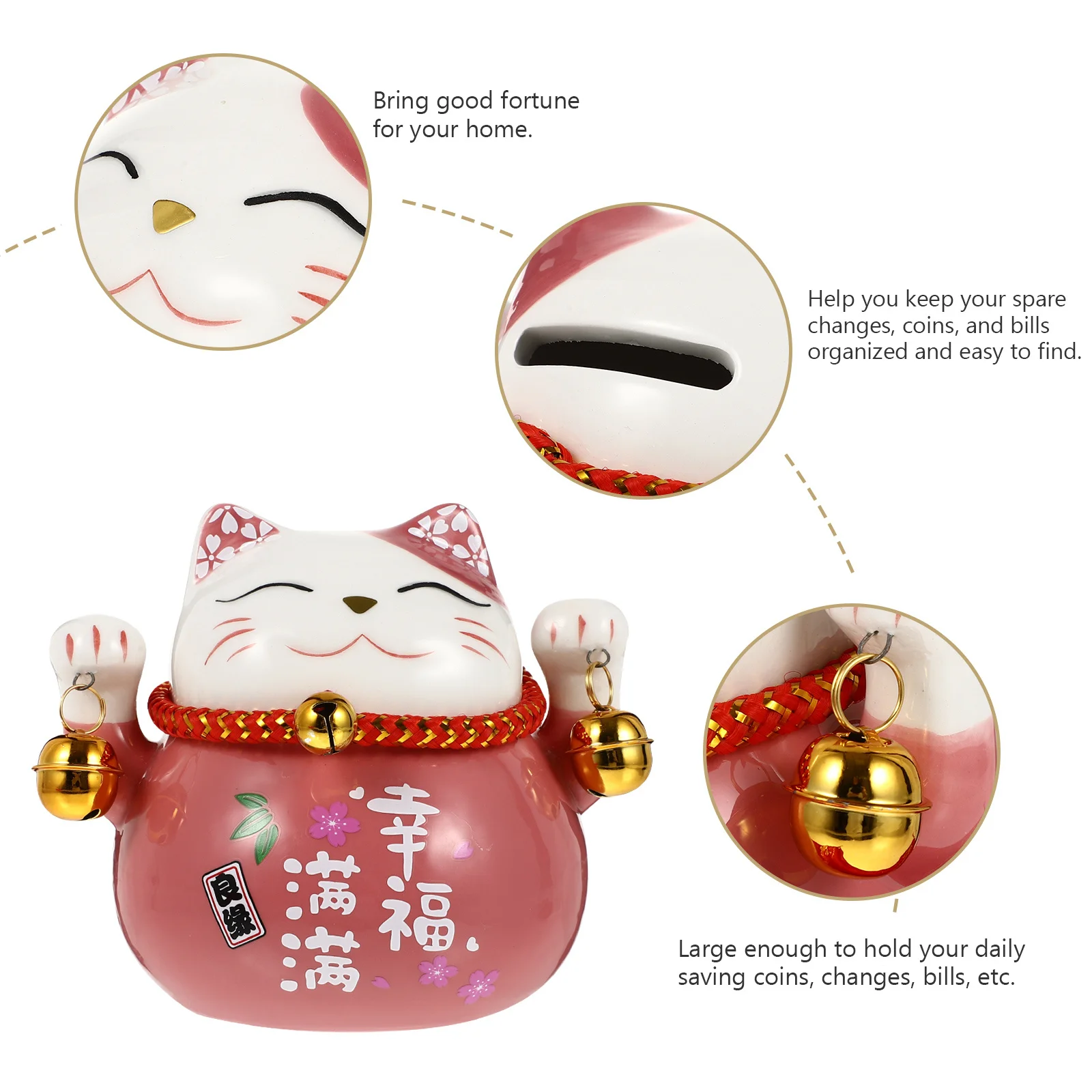 Animal Cat Decor Cute Lucky Figurine Fortune Bank Decoration Coin Chinese New Year
Animal Cat Decor Cute Lucky Figurine Fortune Bank Decoration Coin Chinese New Year