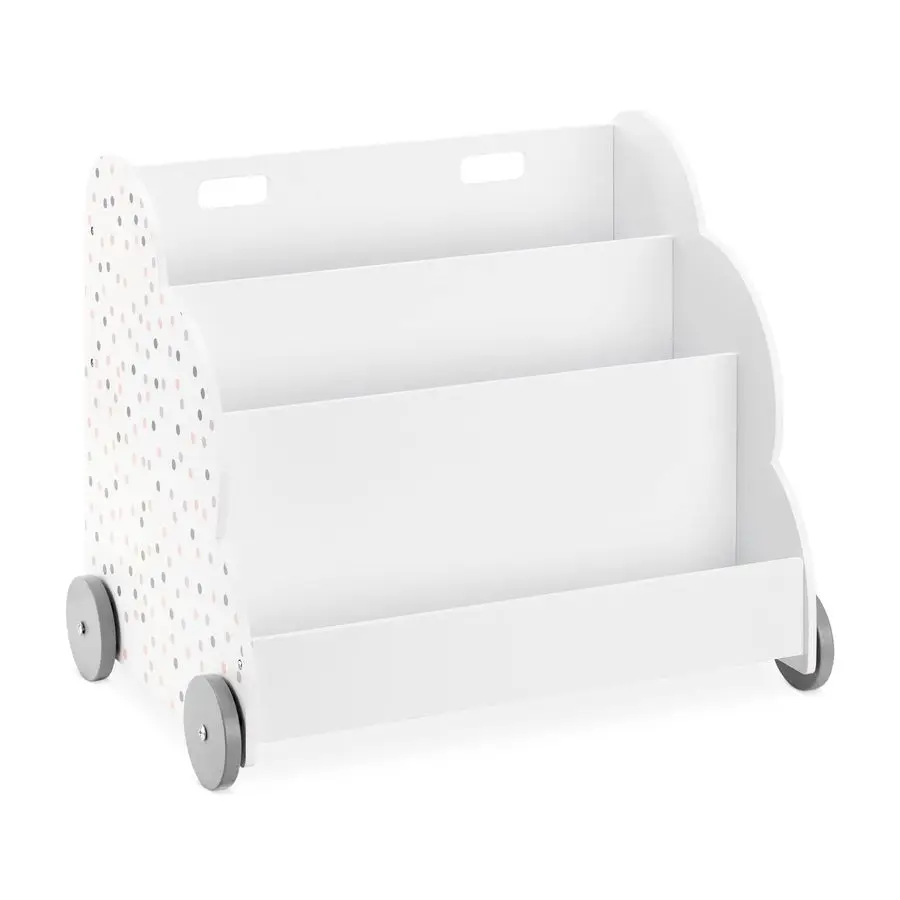 Kids Bookcase Childrens Bookshelf with Wheels and 3 Book Storage Shelves Childs Bookshelves for Bedroom or Play Room White w Pol
Kids Bookcase Childrens Bookshelf with Wheels and 3 Book Storage Shelves Childs Bookshelves for Bedroom or Play Room White w Pol