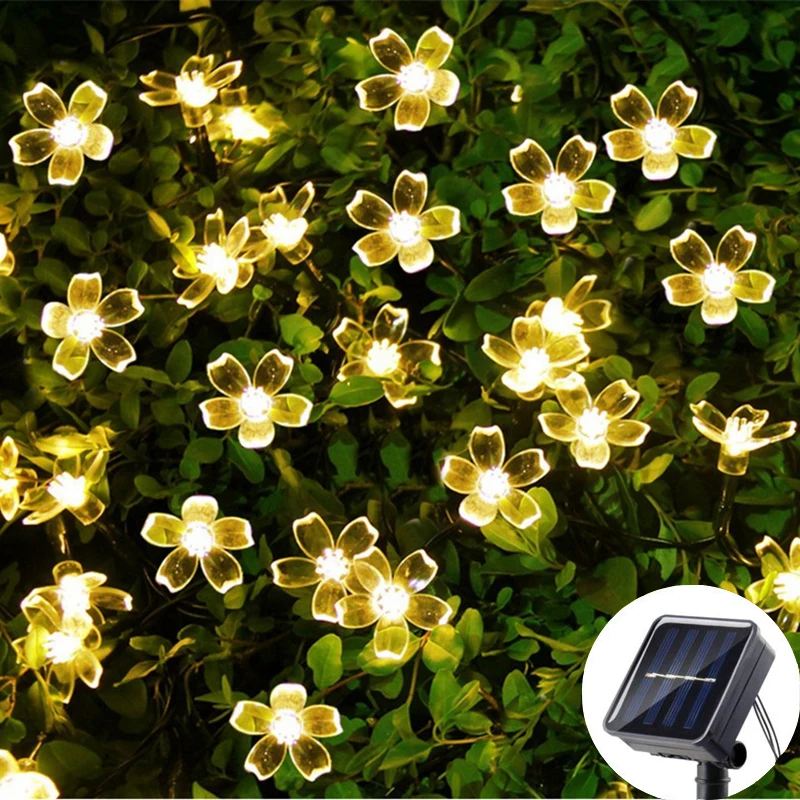 1Pack Solar LED Cherry Flower String Lights 20/50/100LED Outdoor Christmas Fairy Lights For Patio Yard Wedding Garden Decoration
1Pack Solar LED Cherry Flower String Lights 20/50/100LED Outdoor Christmas Fairy Lights For Patio Yard Wedding Garden Decoration