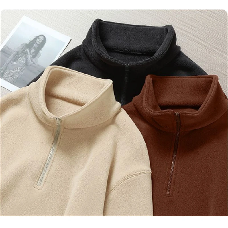Men Casual Turn Down Collar Tops Polar Fleece Sweatshirt Loose Warm Pullover Sweatshirts Man
Men Casual Turn Down Collar Tops Polar Fleece Sweatshirt Loose Warm Pullover Sweatshirts Man