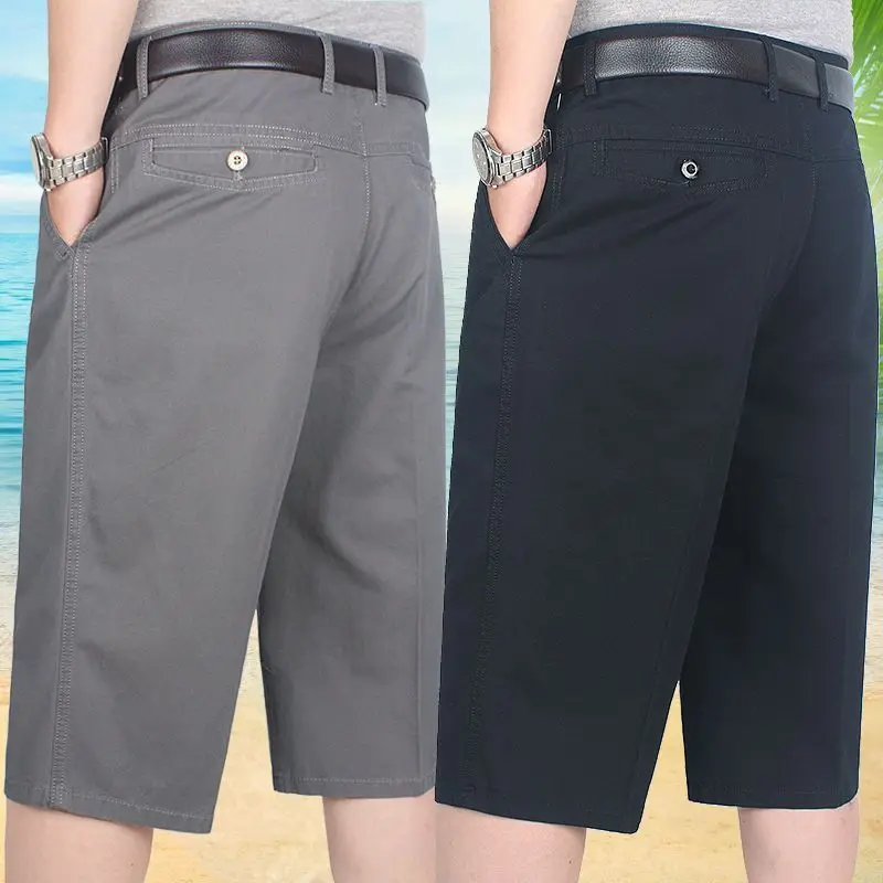 2025 New Summer Thin Cotton Men's Full Pure Cotton Seven-Foot Pants Over-Knee Dad Suit High Waist Suit orts Casual Pants
2025 New Summer Thin Cotton Men's Full Pure Cotton Seven-Foot Pants Over-Knee Dad Suit High Waist Suit orts Casual Pants