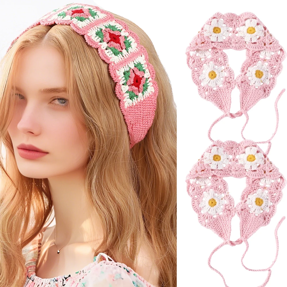 Spring Travel Hair Scarf Women Sweet Cute Hand-Knitted Headband Hair Accessories Knitted Crocheted Headscarf Triangle Scarf
Spring Travel Hair Scarf Women Sweet Cute Hand-Knitted Headband Hair Accessories Knitted Crocheted Headscarf Triangle Scarf